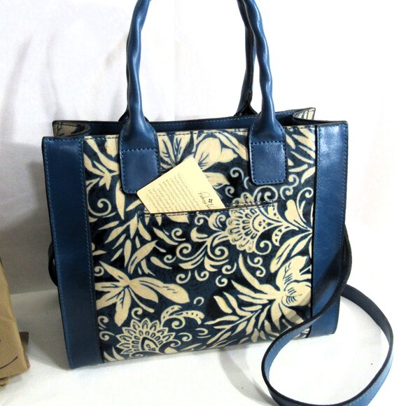 RARE PATRICIA NASH BLUE FLORAL CURRY TOTE BAG, + SHOULDER STRAP, DUST BAG +  COA - Picture 2 of 16